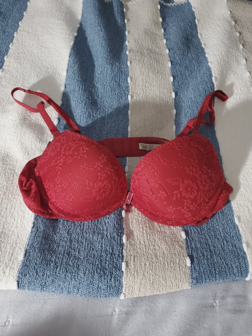 AERIE Rare Red Floral Lace Bra Emma Bra